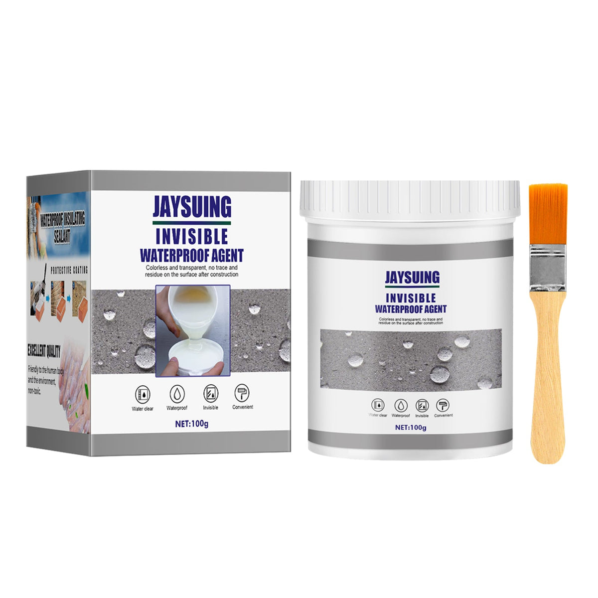 Transparent Waterproof Adhesive 300g Plus Brush  1bottle Tri Light Beauty