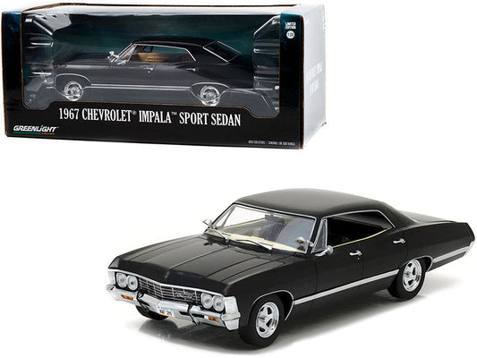 1967 Chevrolet Impala Sport Sedan Tuxedo Black 1/24 Diecast Model Car by Greenlight LuxuryLifeWay Online Store