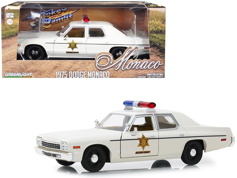 1975 Dodge Monaco Cream "Hazzard County Sheriff" 1/24 Diecast Model Car by Greenlight LuxuryLifeWay Online Store