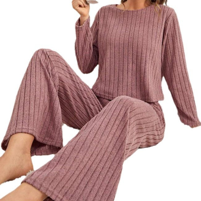 Round Neck Loose Trousers Suit Homewear