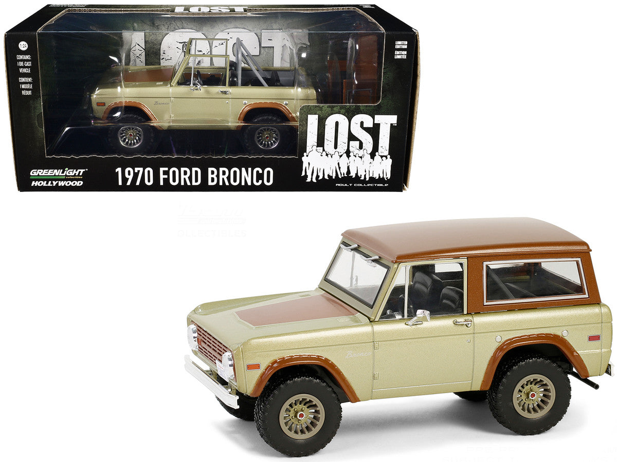 1970 Ford Bronco Gold Metallic with Brown Hood and Top  "Lost" (2004-2010) TV Series "Hollywood" Series 20 1/24 Diecast Model Car by Greenlight LuxuryLifeWay Online Store