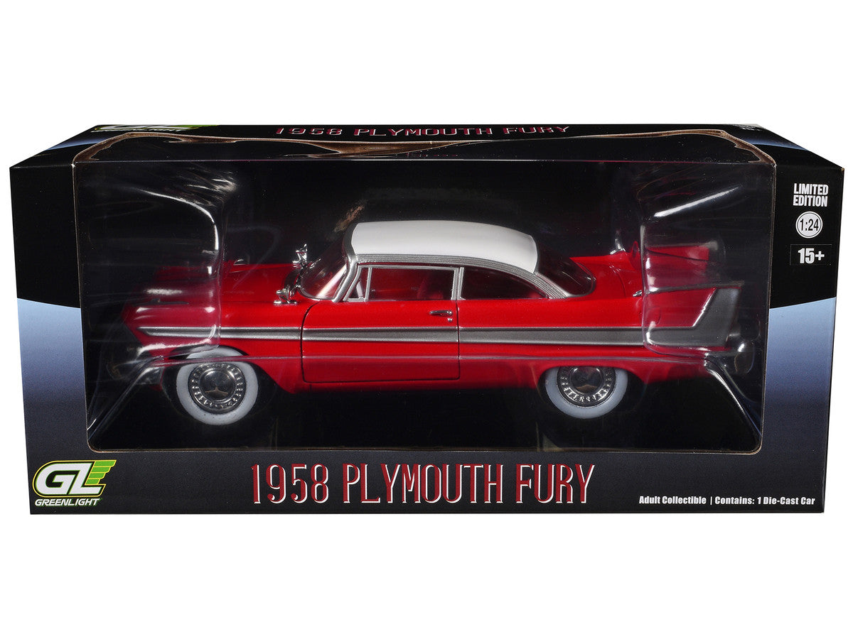 1958 Plymouth Fury Red with White Top and Red Interior "Hollywood Greatest Hits" Series 1/24 Diecast Model Car by Greenlight LuxuryLifeWay Online Store