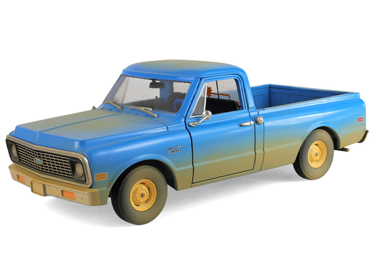1971 Chevrolet C-10 Pickup Truck Blue (Dirty Version) "Hollywood Greatest Hits" Series 1/24 Diecast Model Car by Greenlight LuxuryLifeWay Online Store