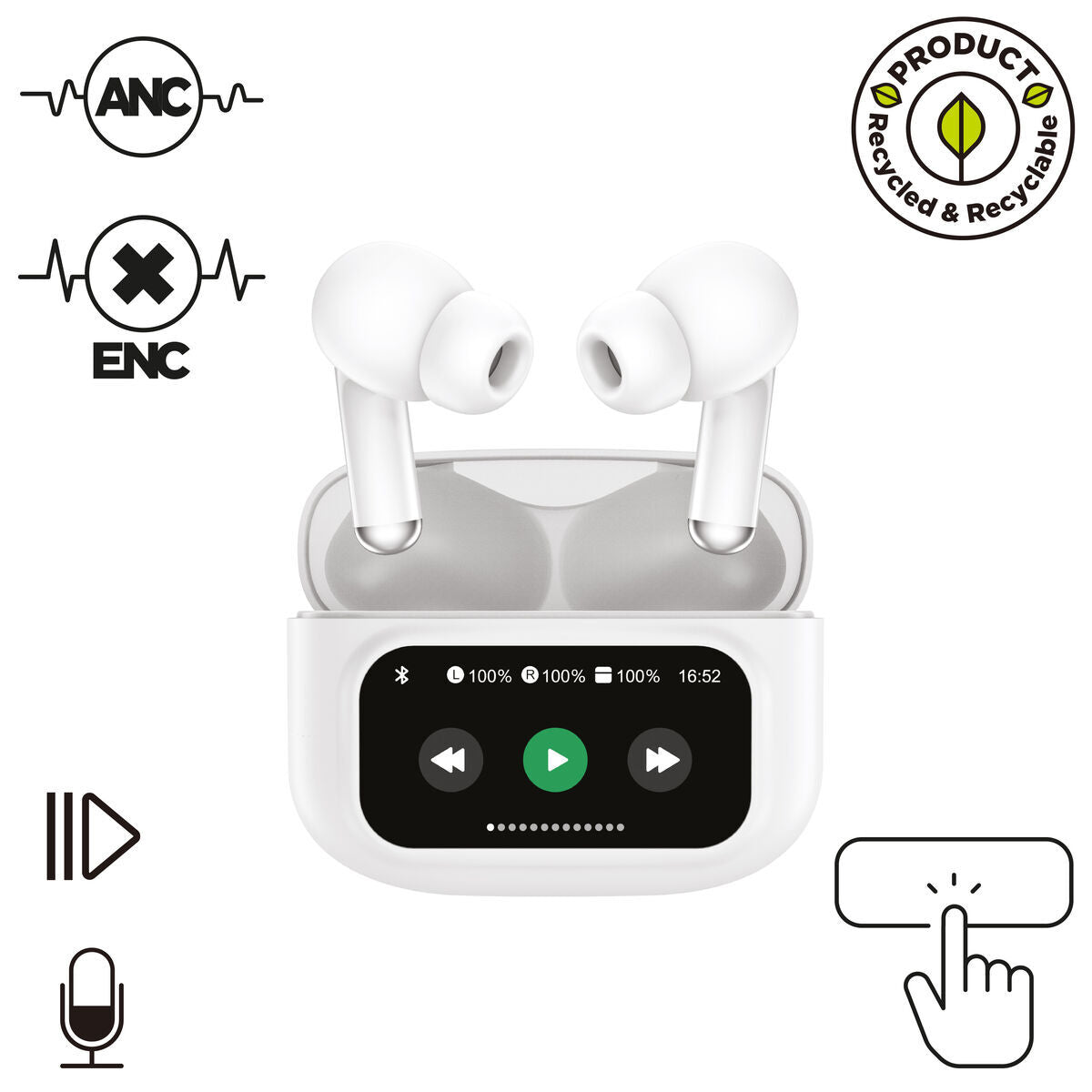 Headphones Muvit MCTWS0007 White LuxuryLifeWay Online Store