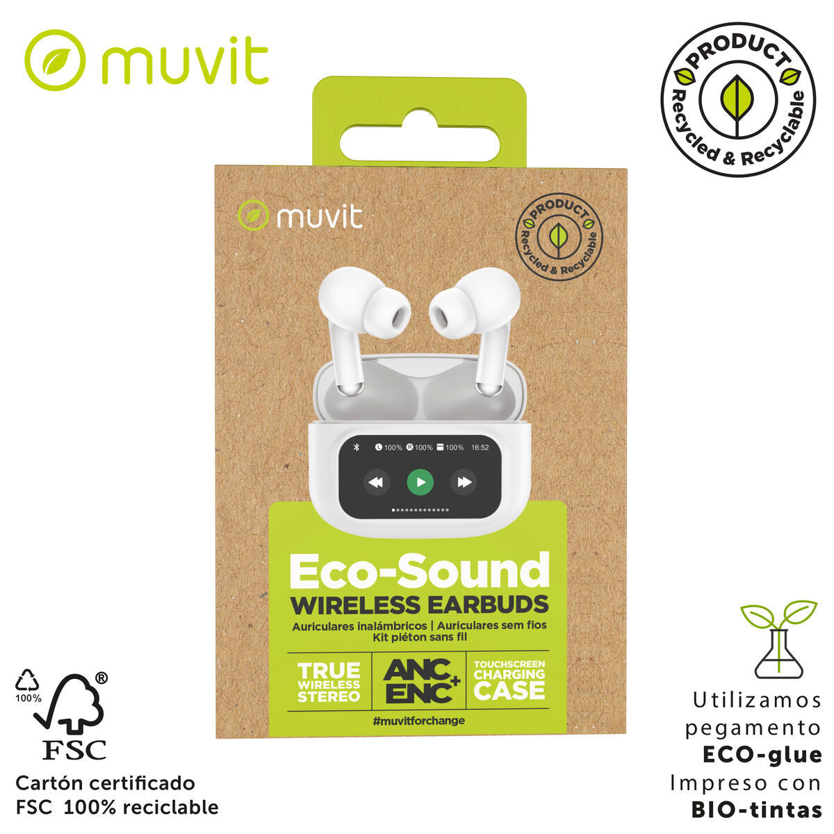 Headphones Muvit MCTWS0007 White LuxuryLifeWay Online Store