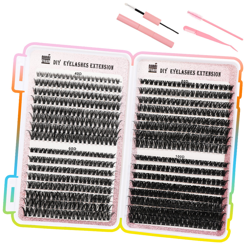 32 Rows Of Eyelashes Book Cluster 640 Segmented Lashes Set LadyShow.Store