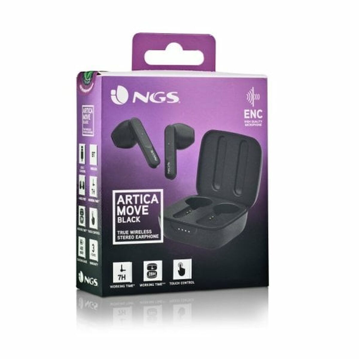 Headphone with Microphone NGS ARTICAMOVEBLACK Black LuxuryLifeWay Online Store