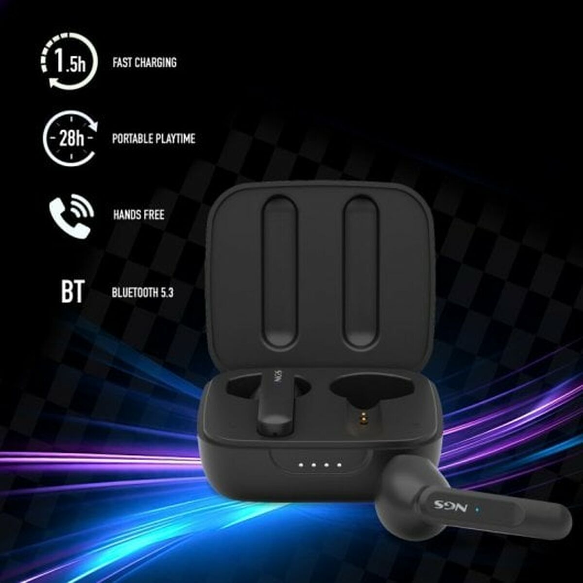 Headphone with Microphone NGS ARTICAMOVEBLACK Black LuxuryLifeWay Online Store