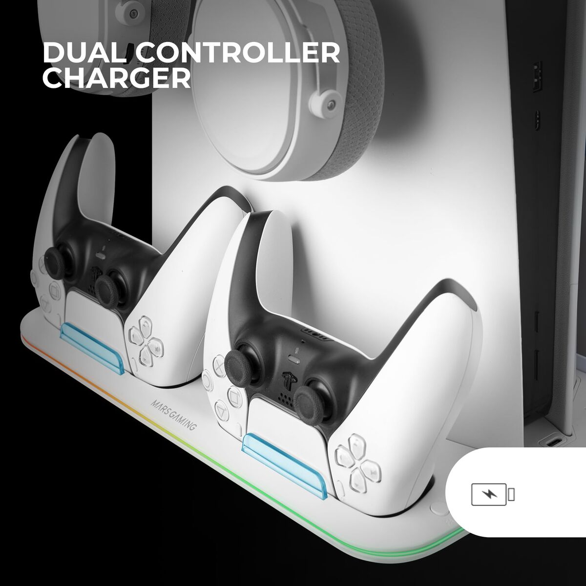 Headphone stand Mars Gaming MPS5B2 White LuxuryLifeWay Online Store