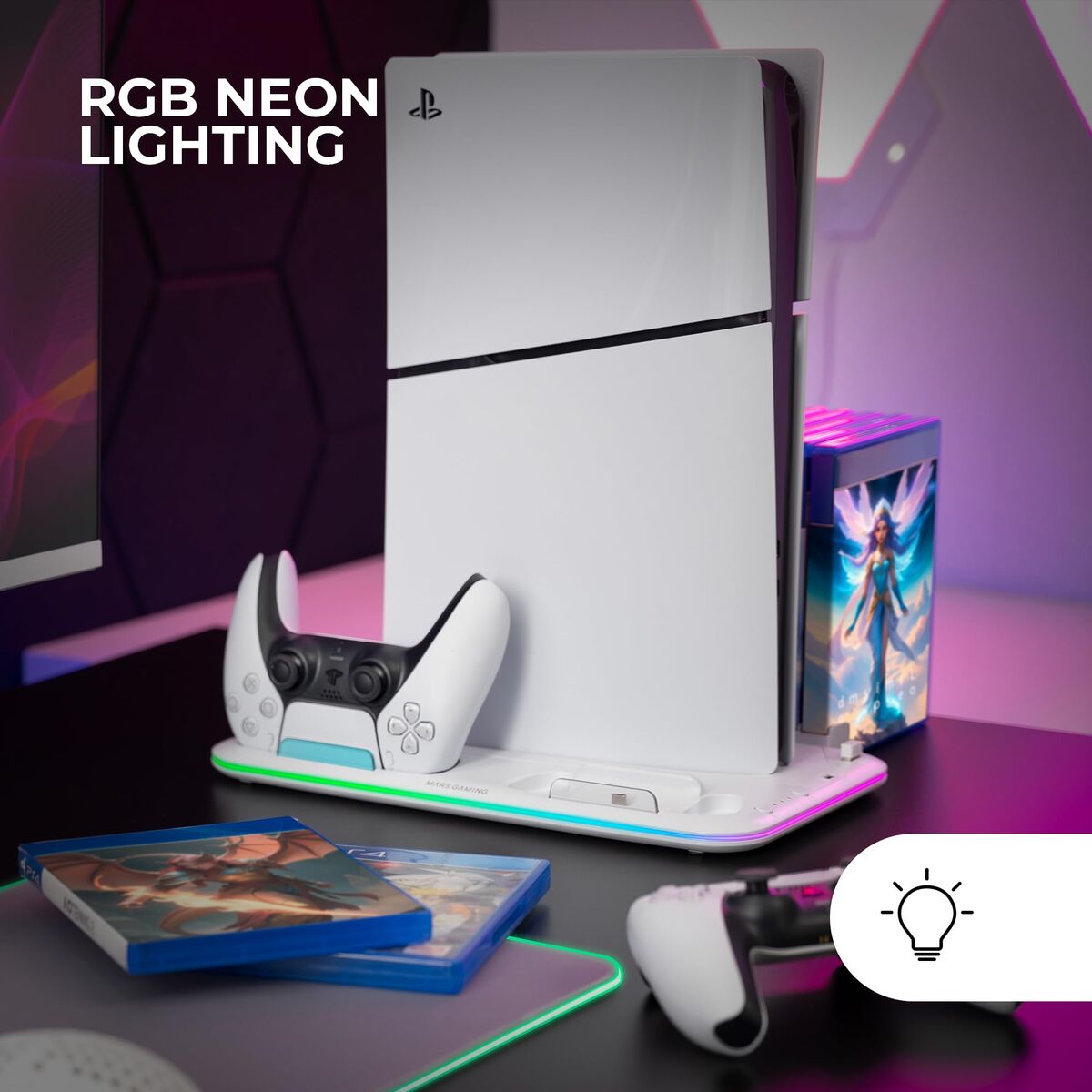 Headphone stand Mars Gaming MPS5B2 White LuxuryLifeWay Online Store