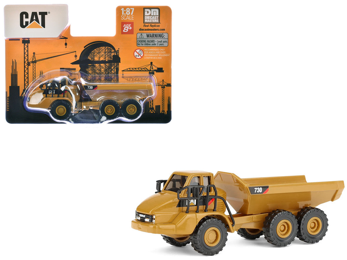 CAT Caterpillar 730 Articulated Truck Yellow 1/87 (HO) Diecast Model by Diecast Masters LuxuryLifeWay Online Store