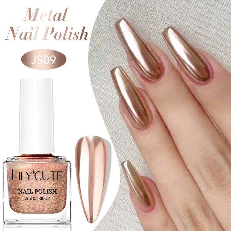 Quick-dry Metallic Mirror Nail Polish, No Baking Required LadyShow.Store