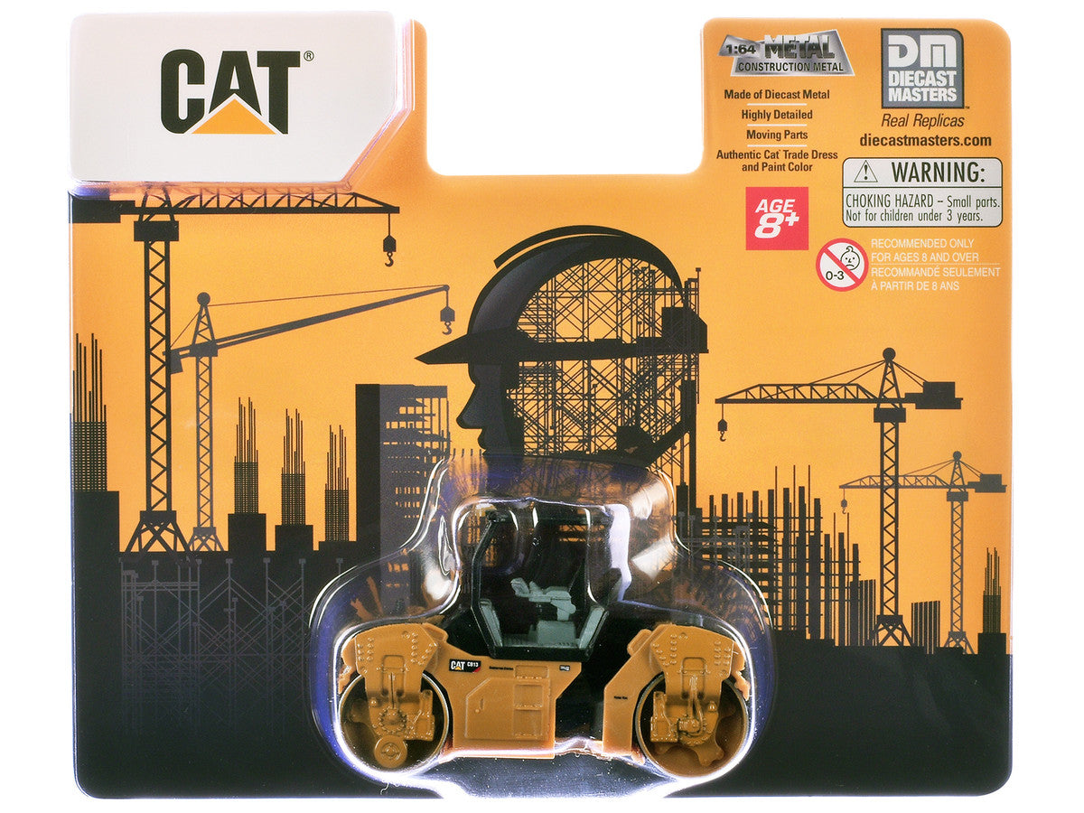 CAT Caterpillar CB13 Roller with ROPS Yellow 1/64 Diecast Model by Diecast Masters LuxuryLifeWay Online Store