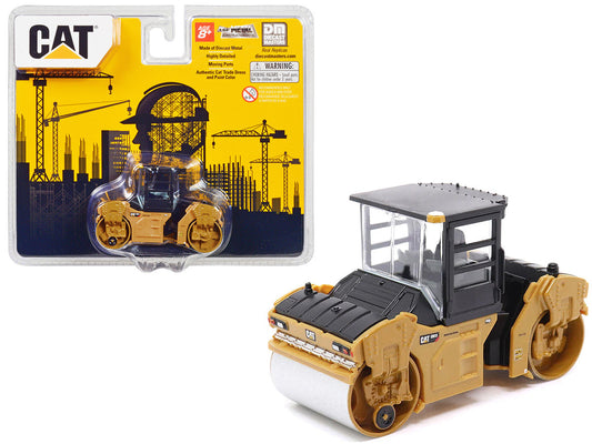 CAT Caterpillar CB-13 Tandem Vibratory Roller with Cab Yellow and Black 1/64 Diecast Model by Diecast Masters LuxuryLifeWay Online Store