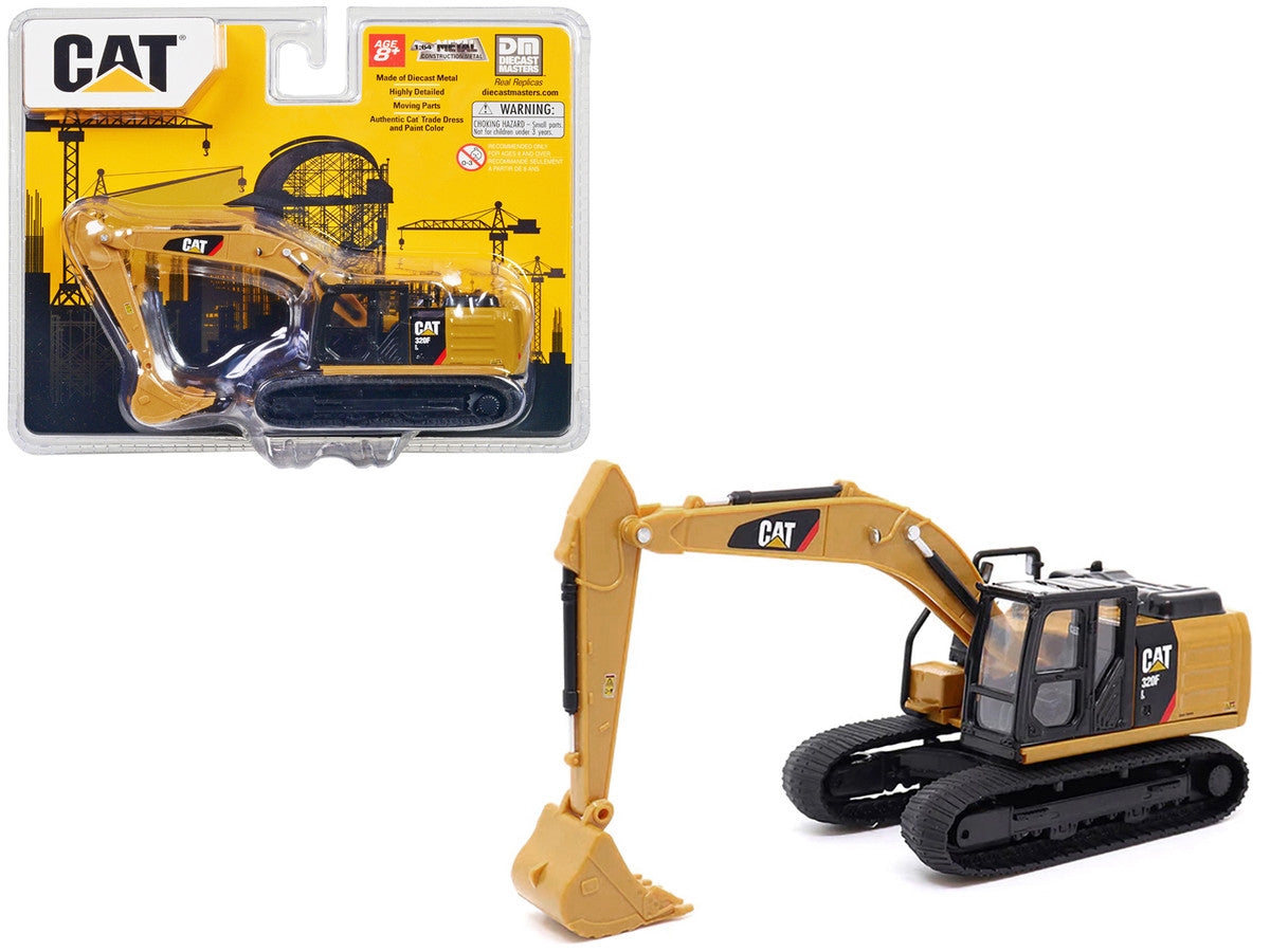 CAT Caterpillar 320F L Hydraulic Excavator Yellow and Black 1/64 Diecast Model by Diecast Masters LuxuryLifeWay Online Store