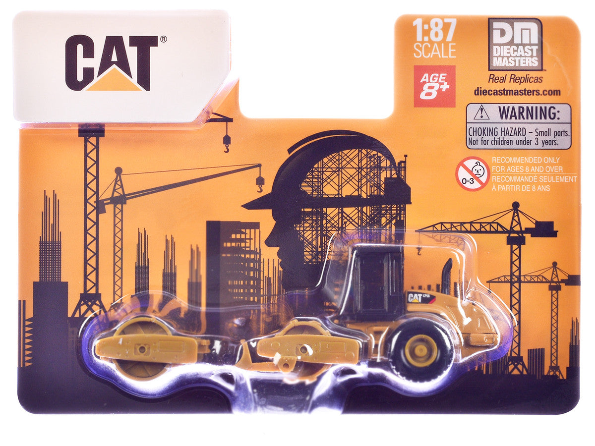 CAT Caterpillar CS56 Roller with Interchangeable Front Attachment Yellow 1/87 (HO) Diecast Model by Diecast Masters LuxuryLifeWay Online Store