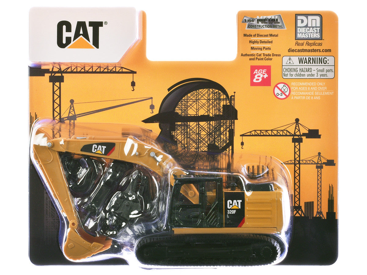 CAT Caterpillar 320F L Excavator with Interchangeable Attachment Yellow 1/64 Diecast Model by Diecast Master LuxuryLifeWay Online Store