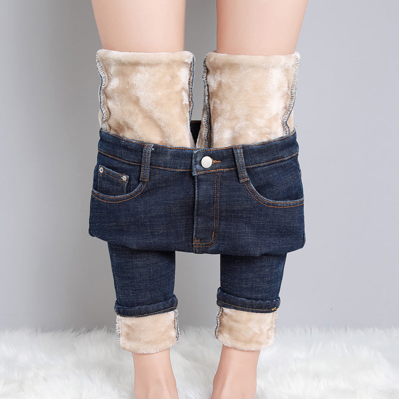 Fleece-Lined Skinny Pants NorixaFashion.com