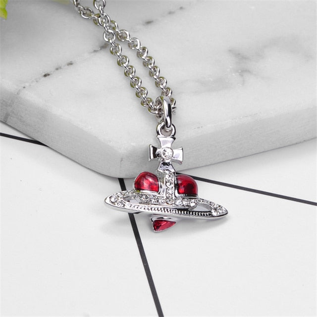 Saturn Stud Earrings and Necklace Pi-Mart