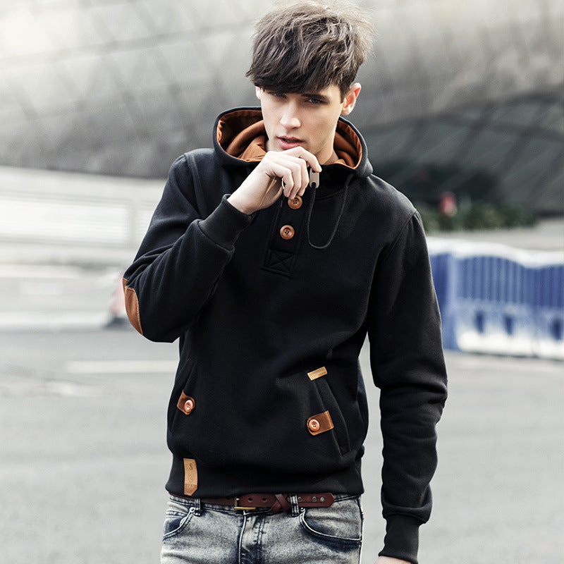 Casual Loose Hooded Student Men's Jacket