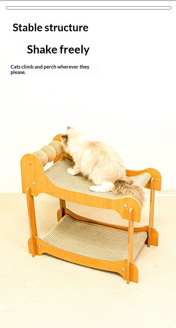 Multi-layer Sisal Cat Scratcher Lounge, Wear-Resistant & Low-Shedding Pet Toy Pets Fashion