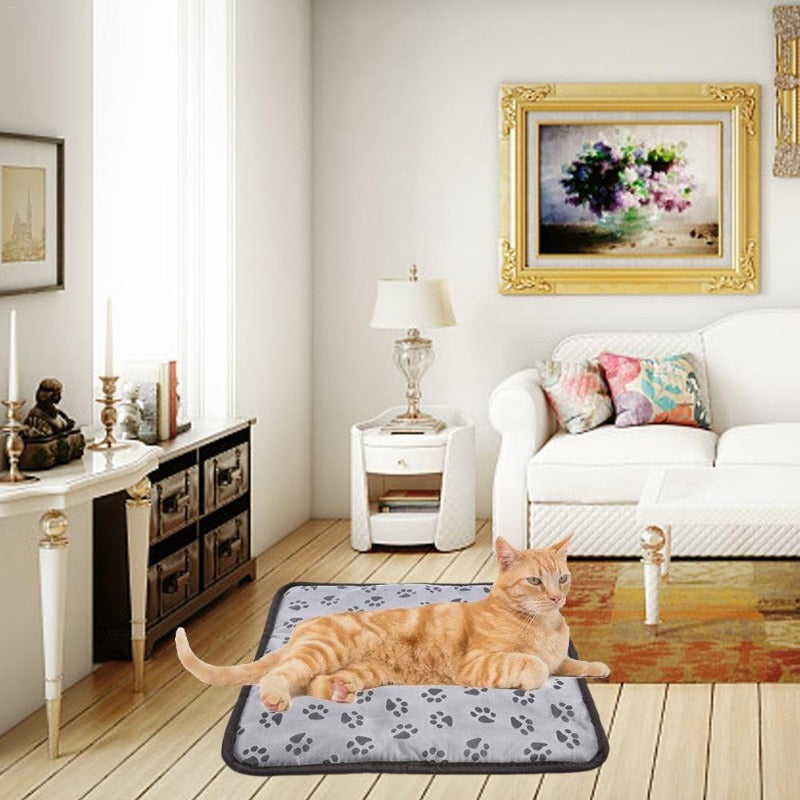 Pet Heating Pad For Dog Cat Heat Mat Indoor Electric Waterproof Dog Heated Pad With Chew Resistant Cord Winter Pet Blanket Warmer Pets Fashion