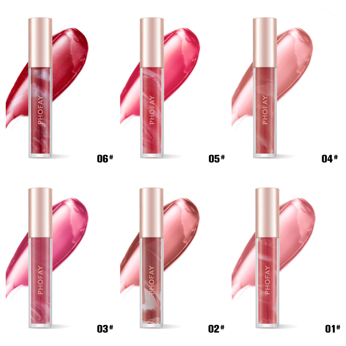 PHOFAY Rose Blooming Hydrating Lip Gloss LadyShow.Store