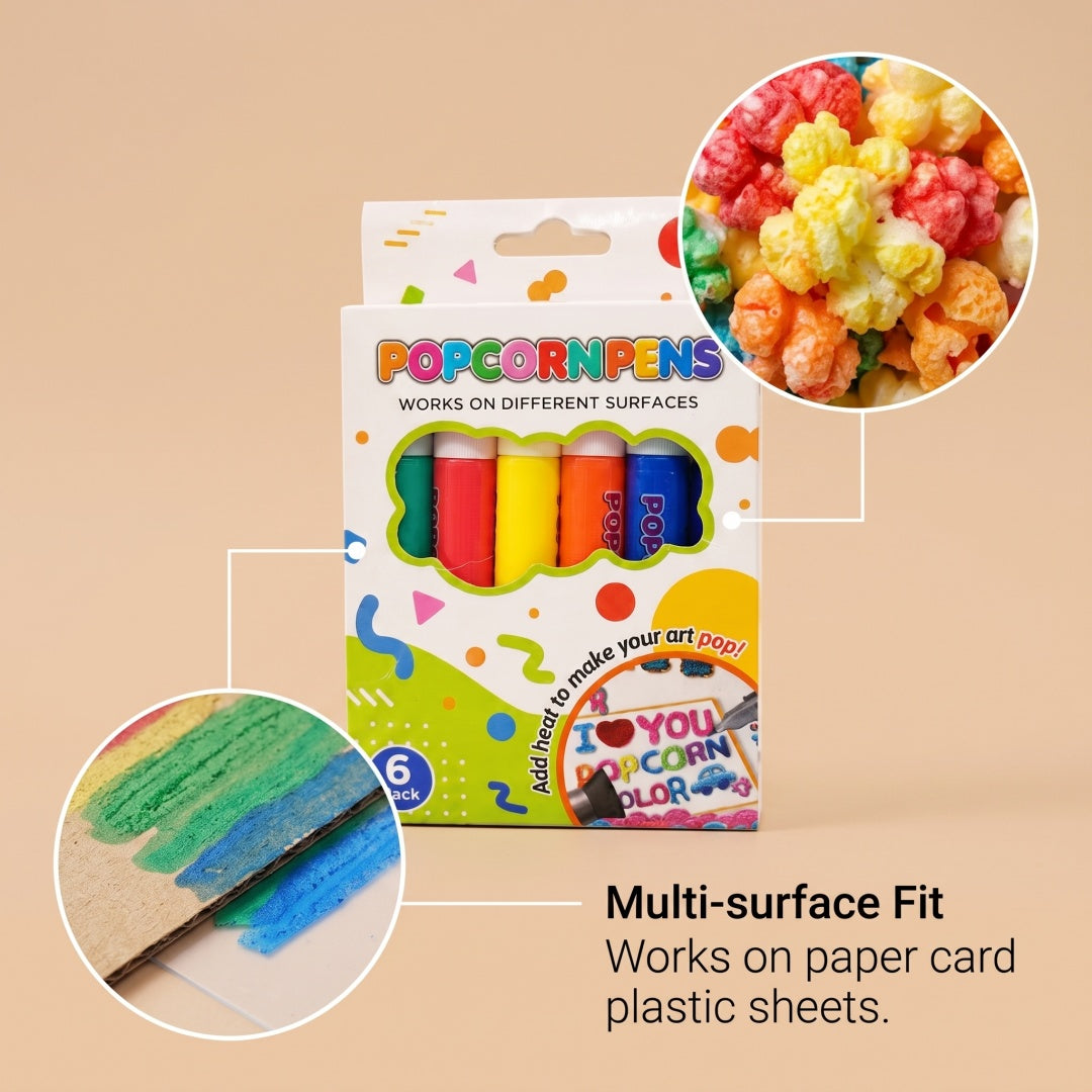 Popcorn Pen 6 Pieces Per Pack Tri Light Beauty