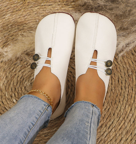 Ins Square Toe Slip-on Sandals Summer Fashion Soft Flat Shoes For Women CJD