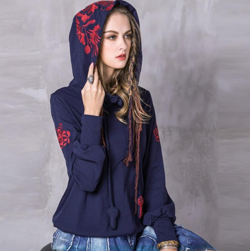 Hooded Knit Sweater and Loose Fit T-Shirt Pi-Mart
