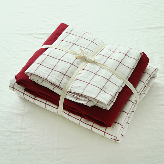 Washed Cotton Four-piece Duvet Cover Bedding CJD2