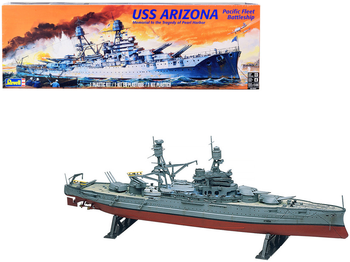 Level 4 Model Kit USS Arizona Pacific Fleet Battleship "Memorial to the Tragedy of Pearl Harbor" 1/426 Scale Model by Revell LuxuryLifeWay Online Store