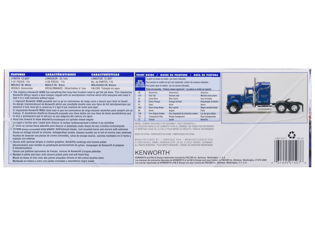 Level 4 Model Kit Kenworth W900 Aerodyne Truck Tractor "Historic Series" 1/25 Scale Model by Revell LuxuryLifeWay Online Store