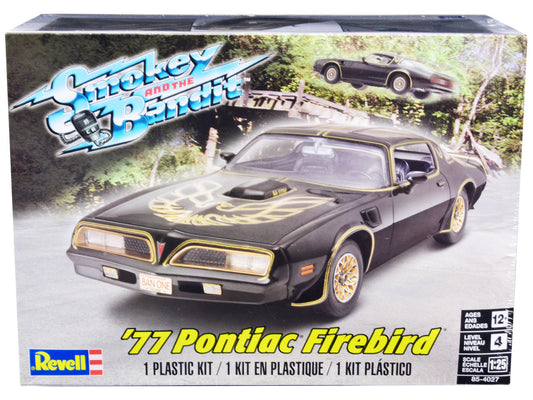 Level 4 Model Kit 1977 Pontiac Firebird "Smokey and the Bandit" (1977) Movie 1/25 Scale Model Car by Revell LuxuryLifeWay Online Store