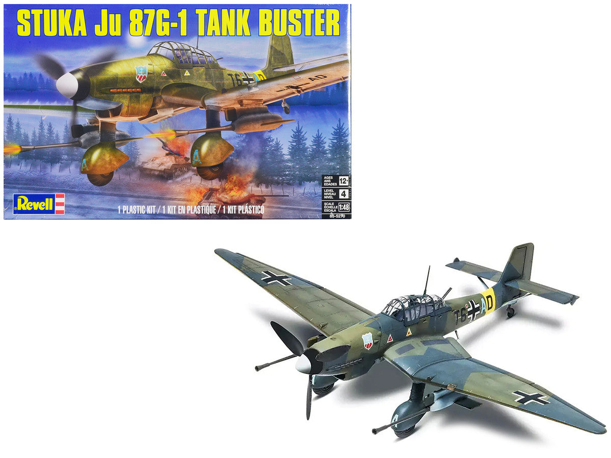 Level 4 Model Kit Junkers STUKA JU 87G-1 Tank Buster Bomber Aircraft 1/48 Scale Model by Revell LuxuryLifeWay Online Store