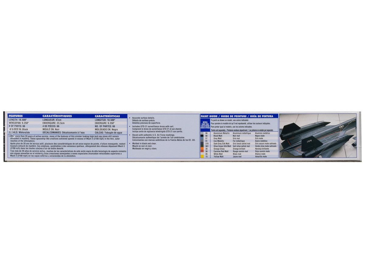 Level 4 Model Kit Lockheed SR-71 Blackbird Reconnaissance Aircraft 1/72 Scale Model by Revell LuxuryLifeWay Online Store