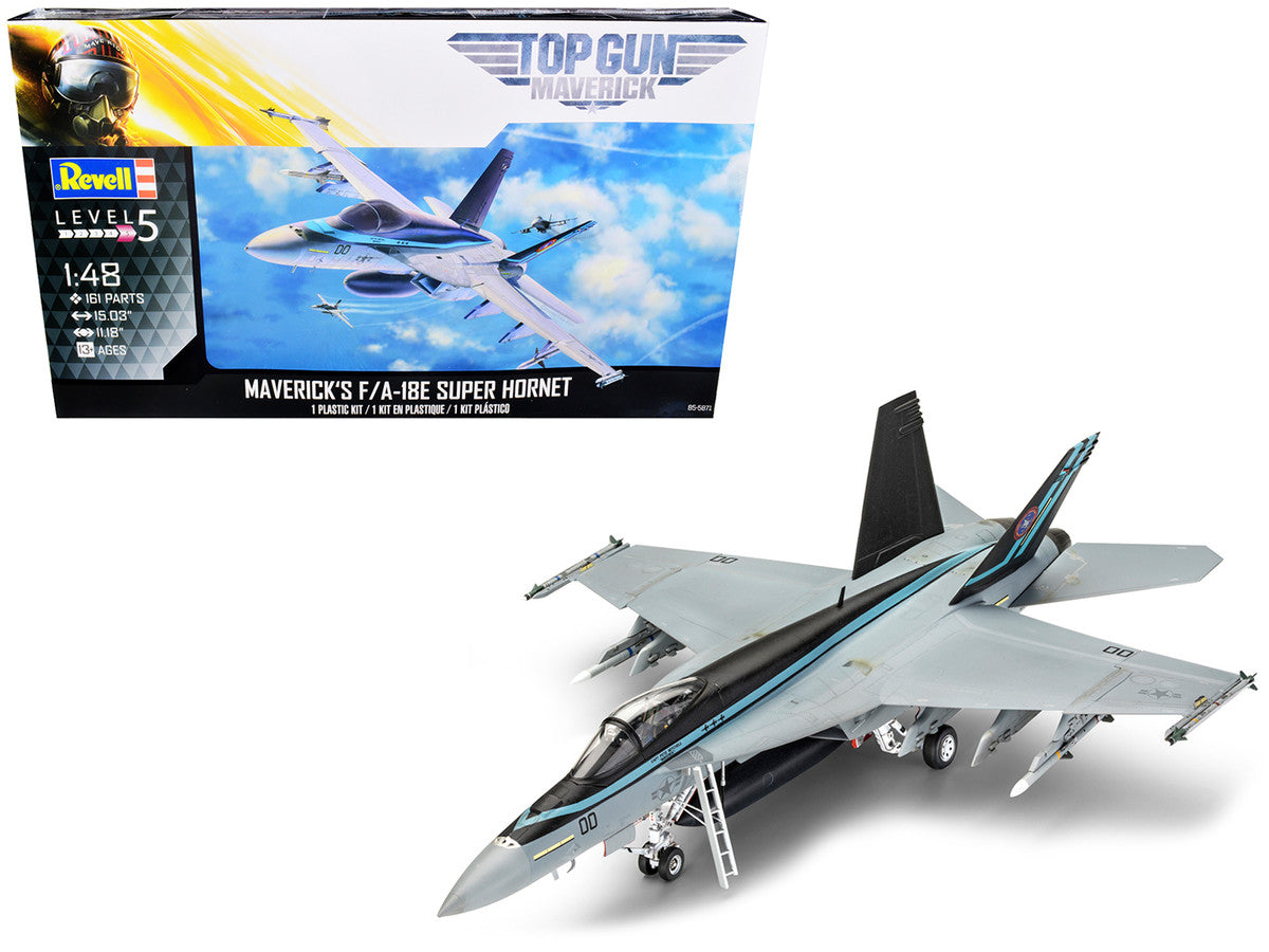 Level 5 Model Kit Maverick's F/A-18E Super Hornet Jet "Top Gun: Maverick" (2022) Movie 1/48 Scale Model by Revell LuxuryLifeWay Online Store