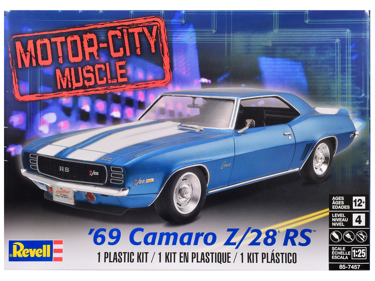 Level 4 Model Kit 1969 Chevrolet Camaro Z/28 RS "Motor-City Muscle" 1/25 Scale Model by Revell LuxuryLifeWay Online Store