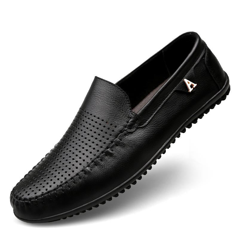 Men's Casual Leather Loafers - Breathable Oxford Shoes LadyShow.Store