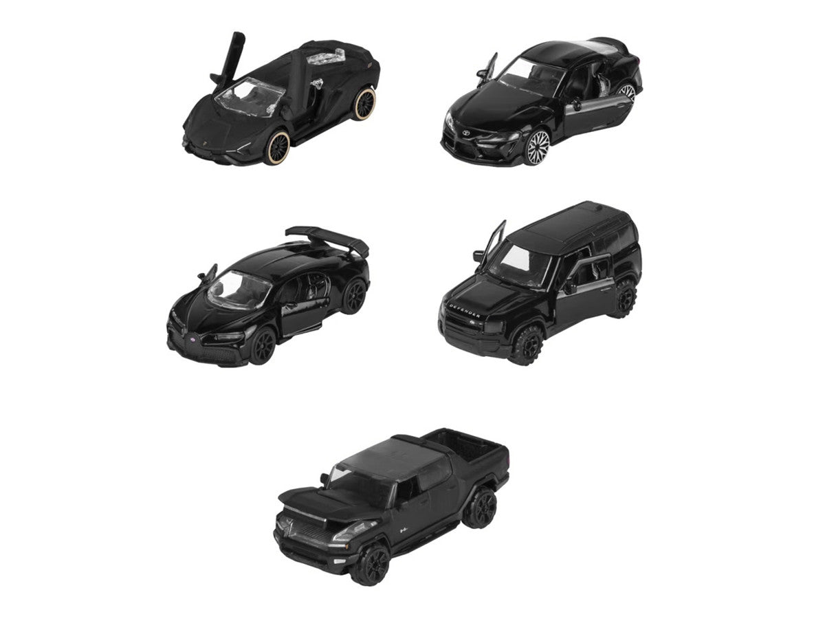Black Edition (2026) 5 Piece Set 1/64 Diecast Model Cars by Majorette LuxuryLifeWay Online Store