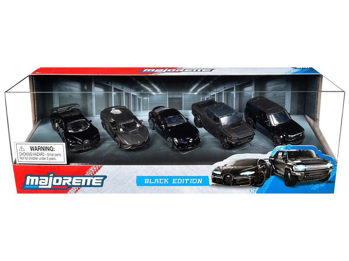 Black Edition (2026) 5 Piece Set 1/64 Diecast Model Cars by Majorette LuxuryLifeWay Online Store