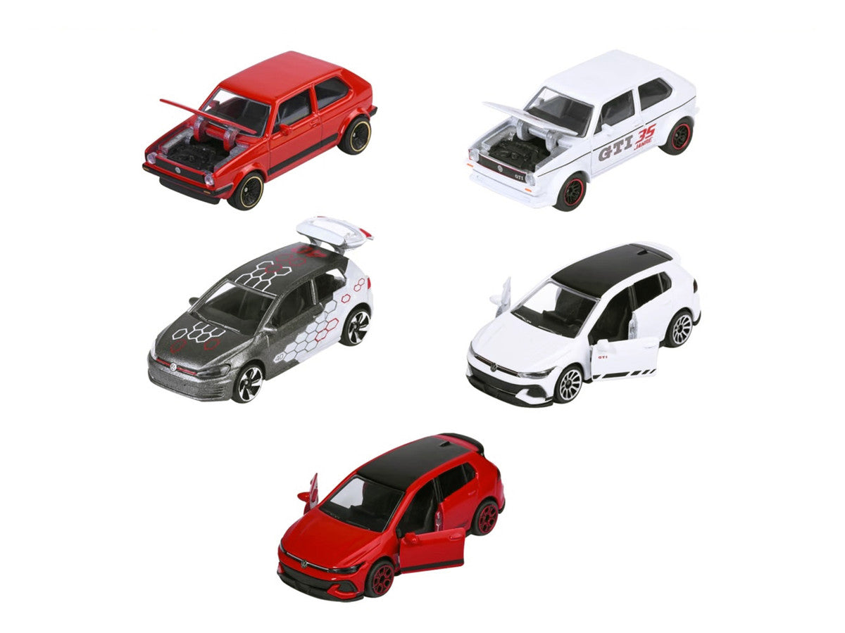 "Volkswagen Gold GTI" 5 Piece Set 1/64 Diecast Model Cars by Majorette LuxuryLifeWay Online Store