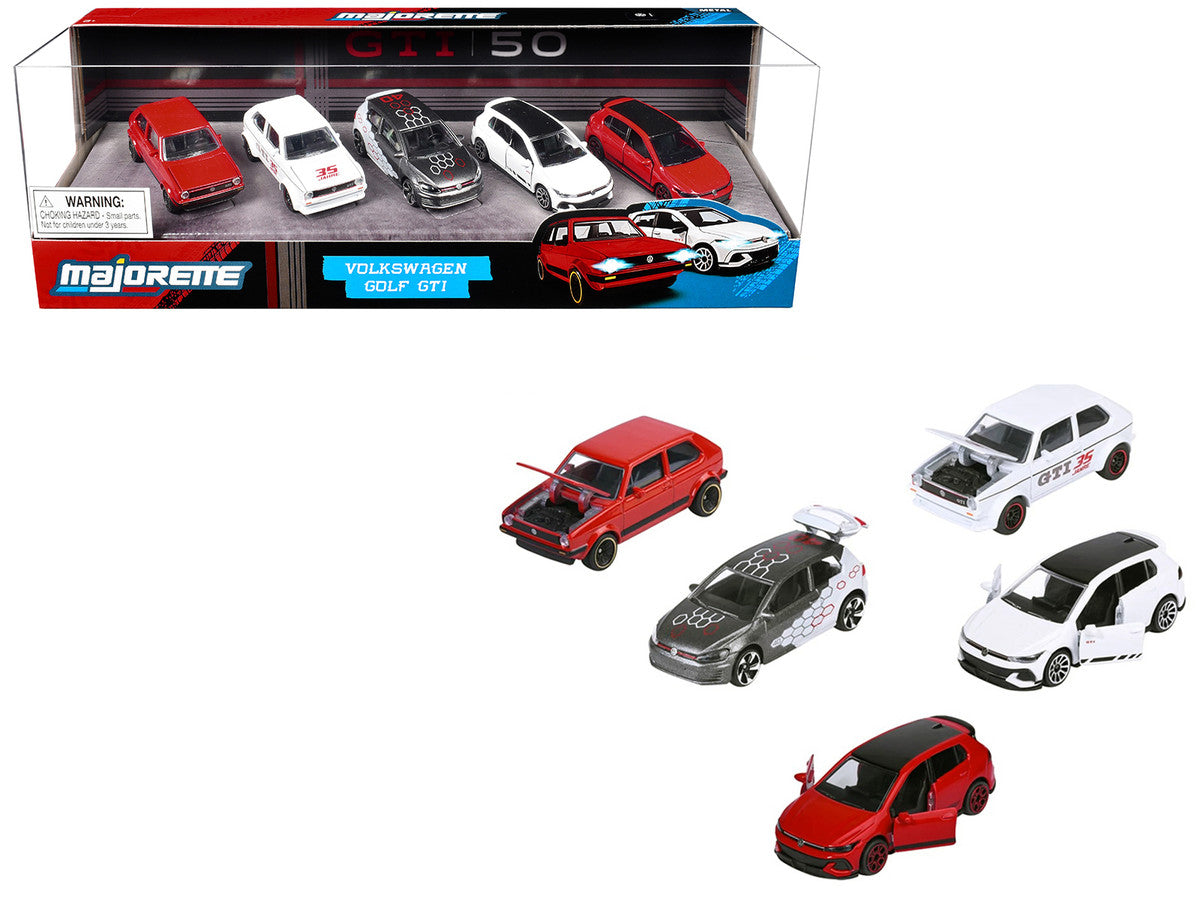 "Volkswagen Gold GTI" 5 Piece Set 1/64 Diecast Model Cars by Majorette LuxuryLifeWay Online Store