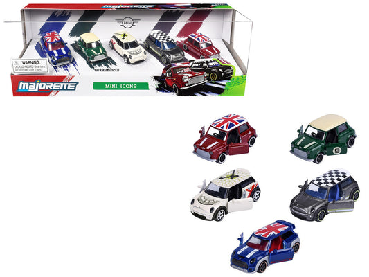 "Mini Icons" 5 Piece Set 1/64 Diecast Model Cars by Majorette LuxuryLifeWay Online Store