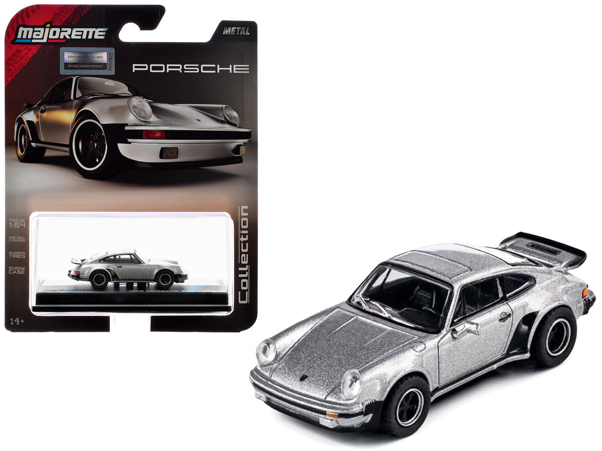 1975 Porsche 930 Turbo Silver Metallic "Collection" Series 1/64 Diecast Model Car by Majorette LuxuryLifeWay Online Store