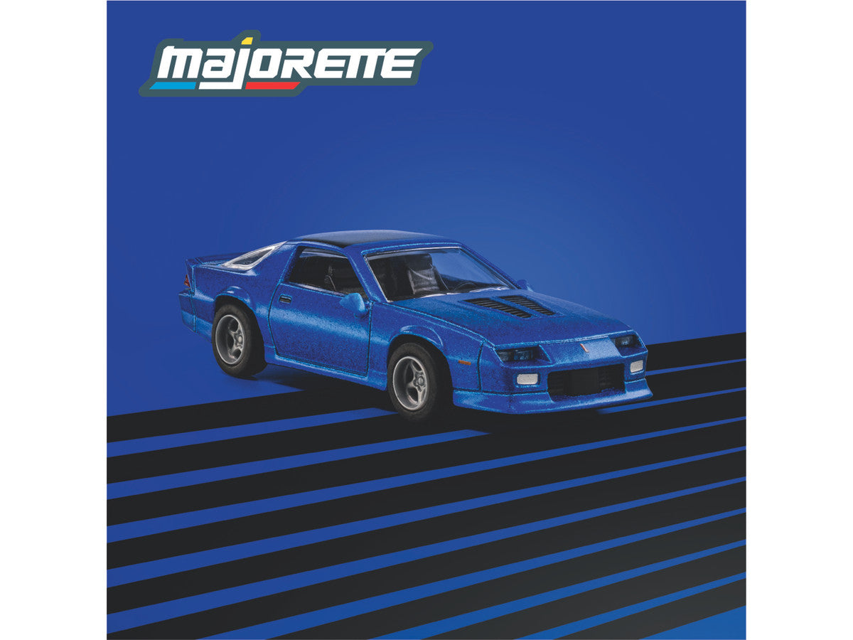 1985 Chevrolet Camaro Blue Metallic with Black Top "Collection" Series 1/64 Diecast Model Car by Majorette LuxuryLifeWay Online Store
