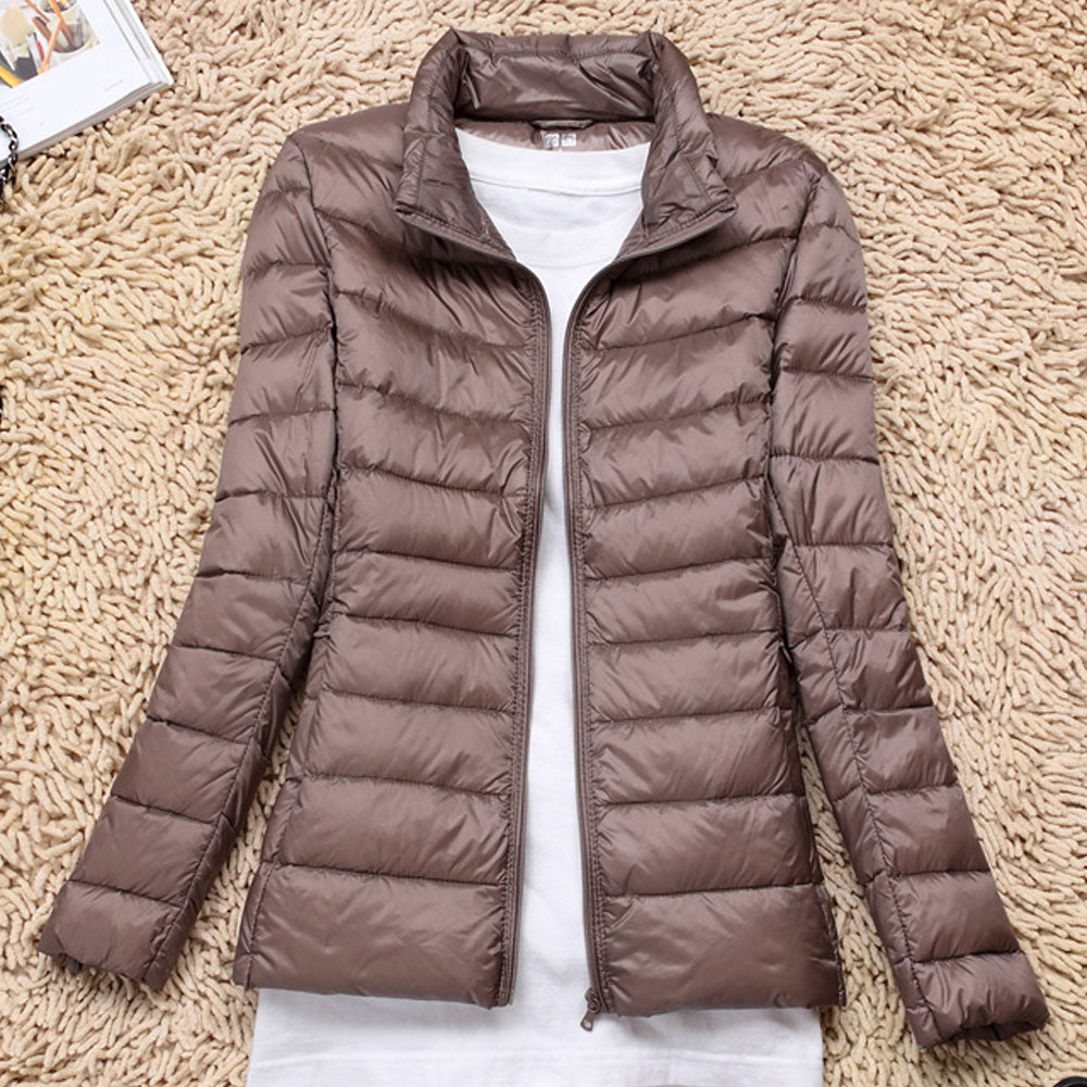 Women's Lightweight Short Stand Collar Down Jacket CJD