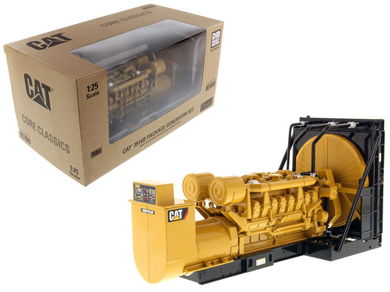 CAT Caterpillar 3516B Engine Generator 3 piece Set "Core Classic" Series 1/25 Diecast Model by Diecast Masters LuxuryLifeWay Online Store