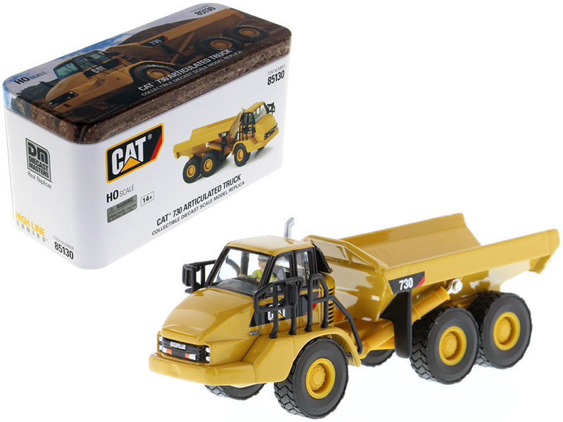 CAT Caterpillar 730 Articulated Dump Truck with Operator "High Line" Series 1/87 (HO) Scale Diecast Model by Diecast Masters LuxuryLifeWay Online Store