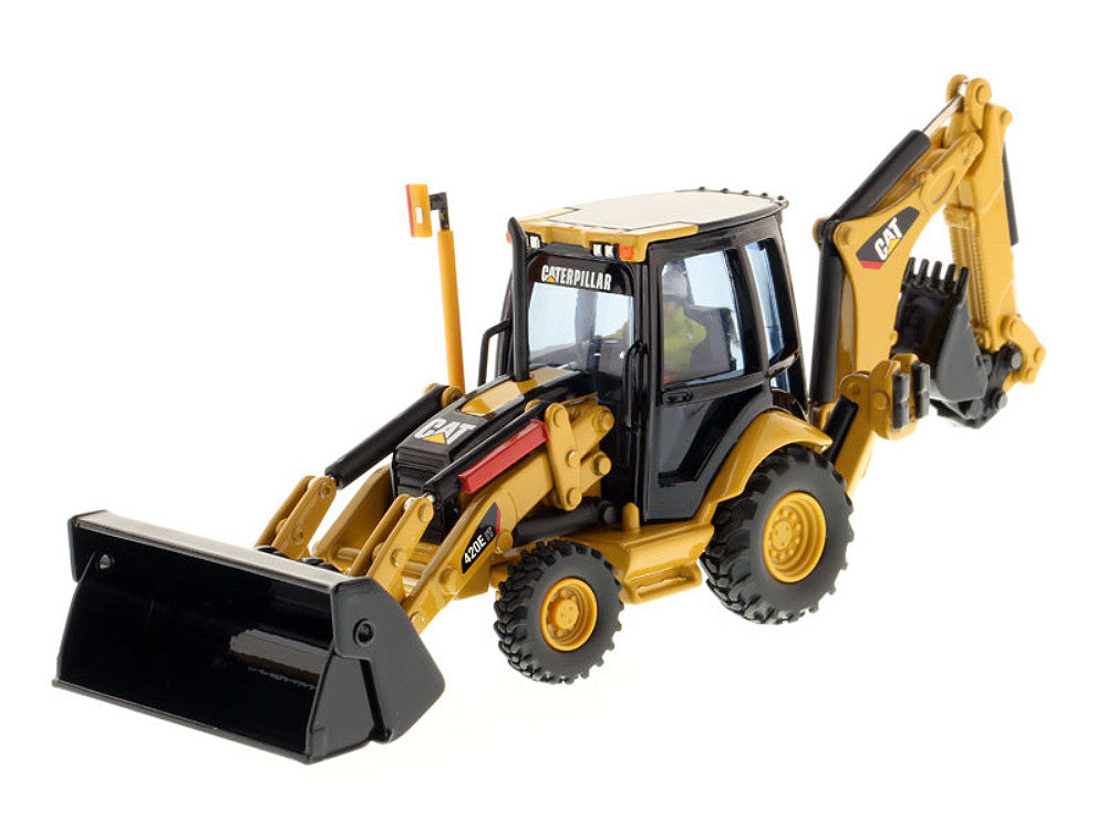 CAT Caterpillar 420E Center Pivot Backhoe Loader with Working Tools with Operator "Core Classics Series" 1/50 Diecast Model by Diecast Masters LuxuryLifeWay Online Store